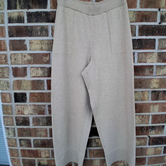 Free People Solar Sweater Set In "Sand Dollar" Beach Lounge Cardigan Pants XL FP - Picture 6 of 14